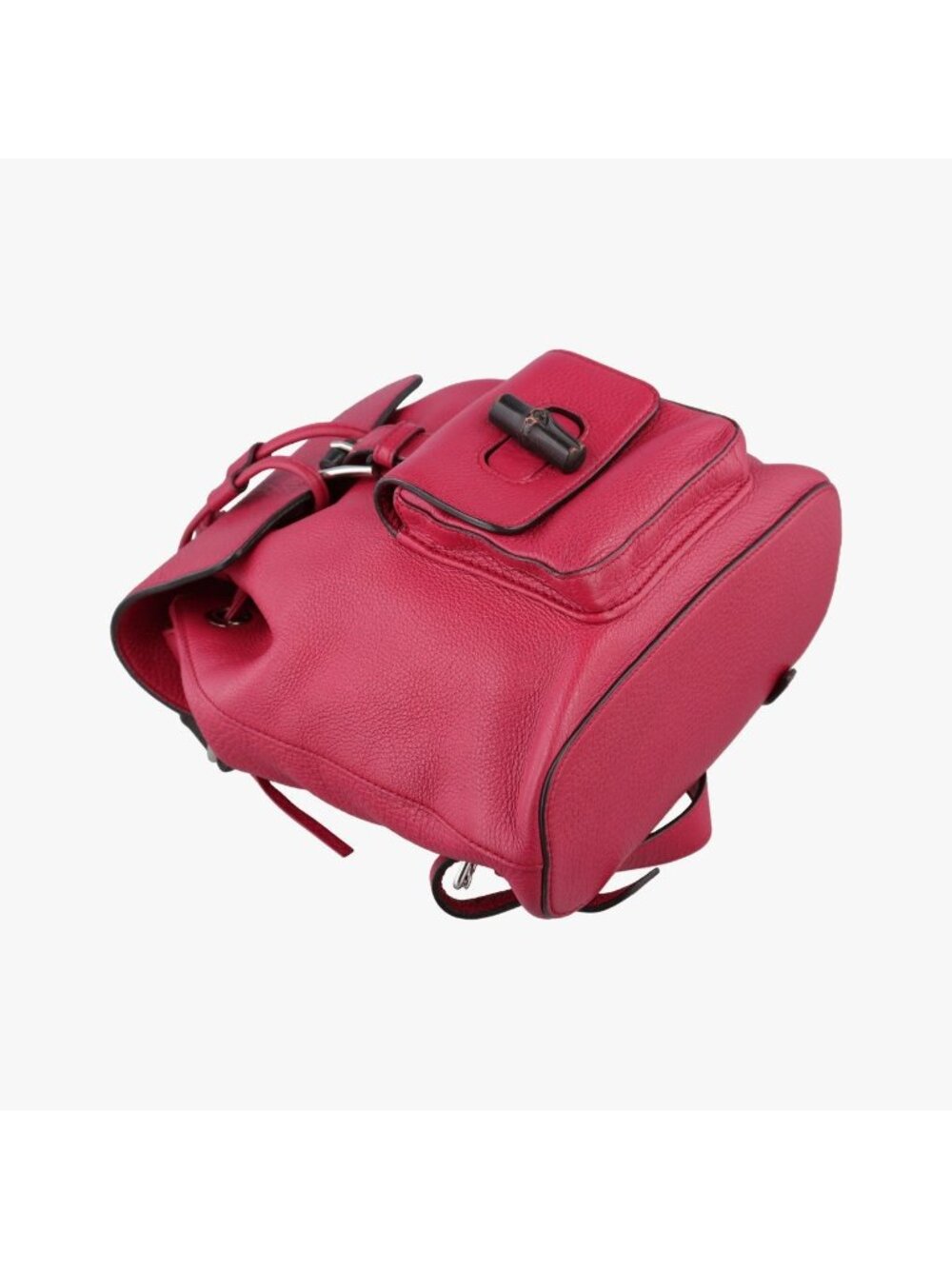 ★SOLD★ Gucci Bamboo Red Leather Backpack - Picture 5 of 15